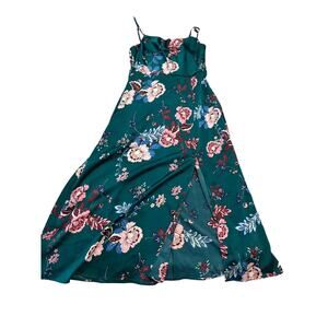 Petal and Pup Floral Green Maxi Dress Boutique Boho Chic